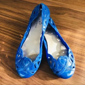 Cobalt Blue JELLY SHOES SANDALS JELLIES Flats 6